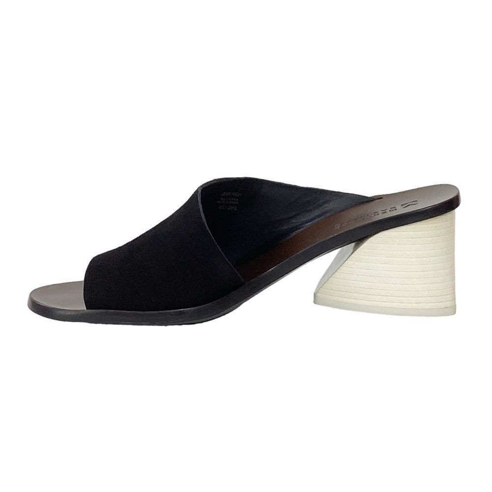 Mercedes Castillo Izar Suede Block Heel Mules EU 39.5 Minimalist Luxury